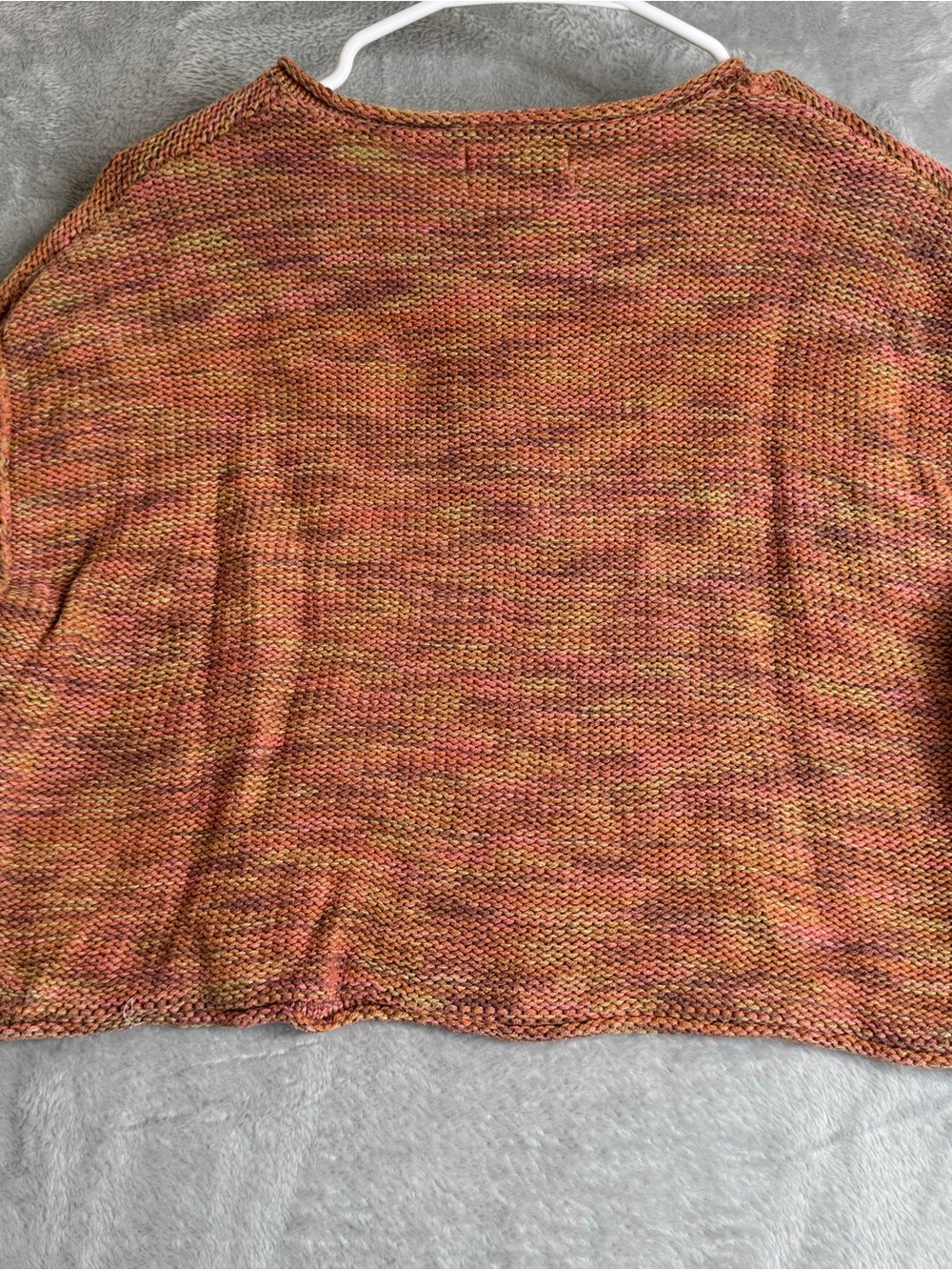 Urban Outfitters Top Womens S Orange Sweater Vest Knit Cropped Boho Granola - Picture 8 of 9